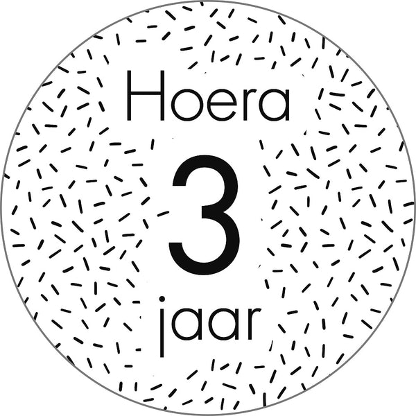 Hoera3jaarsticker-stoepkrijtmeid