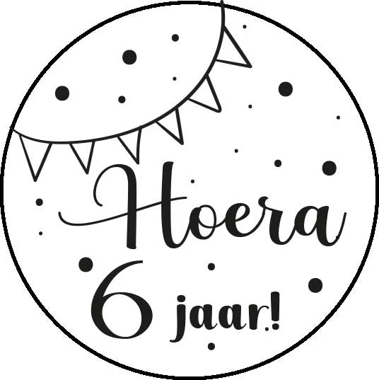 Hoera6jaarsticker-stoepkrijtmeid